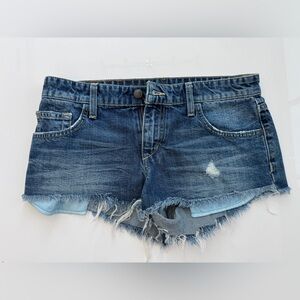 Joe's Jeans Blue Distressed Jean Shorts